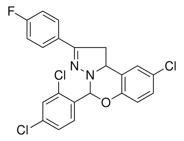 9-CL-5-(2,4-DICHLORO-PH)-2-(4-F-PH)-1,10B-DIHYDROPYRAZOLO(1,5-C)(1,3)BENZOXAZINE AldrichCPR