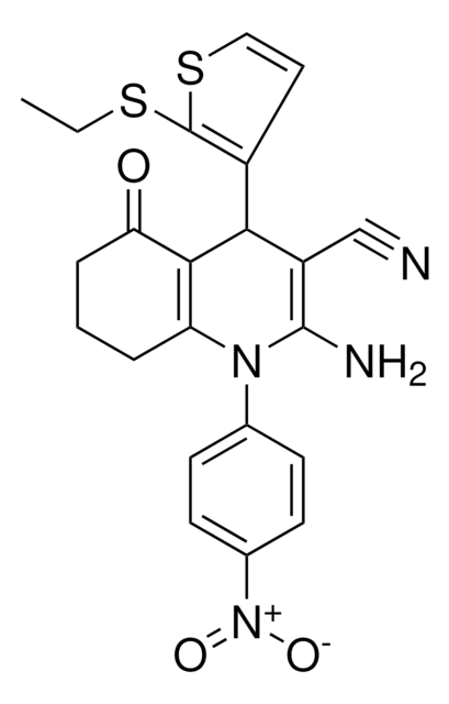 2-AMINO-4-[2-(ETHYLSULFANYL)-3-THIENYL]-1-(4-NITROPHENYL)-5-OXO-1,4,5,6,7,8-HEXAHYDRO-3-QUINOLINECARBONITRILE AldrichCPR