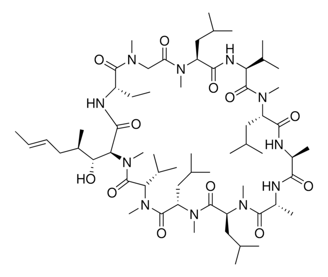 环孢菌素A 溶液 1.0&#160;mg/mL in acetonitrile, ampule of 1&#160;mL, certified reference material, Cerilliant&#174;