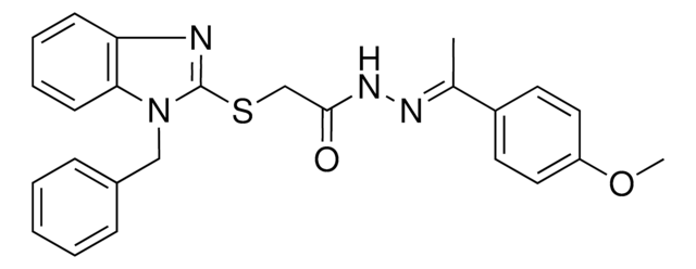 2-[(1-BENZYL-1H-BENZIMIDAZOL-2-YL)SULFANYL]-N'-[(E)-1-(4-METHOXYPHENYL)ETHYLIDENE]ACETOHYDRAZIDE AldrichCPR