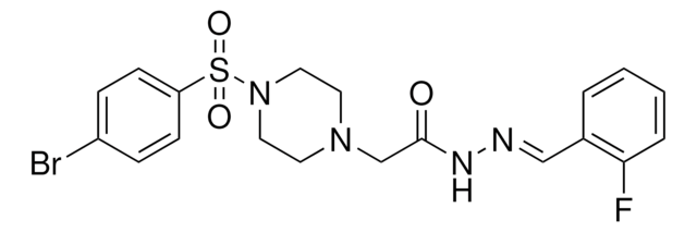 2-(4-((4-BR-PH)SULFONYL)-1-PIPERAZINYL)-N'-(2-FLUOROBENZYLIDENE)ACETOHYDRAZIDE AldrichCPR