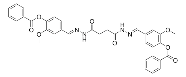 4-{(E)-[(4-{(2E)-2-[4-(BENZOYLOXY)-3-METHOXYBENZYLIDENE]HYDRAZINO}-4-OXOBUTANOYL)HYDRAZONO]METHYL}-2-METHOXYPHENYL BENZOATE AldrichCPR