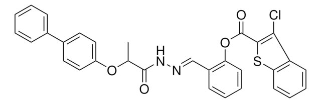 2-((E)-{2-[2-([1,1'-BIPHENYL]-4-YLOXY)PROPANOYL]HYDRAZONO}METHYL)PHENYL 3-CHLORO-1-BENZOTHIOPHENE-2-CARBOXYLATE AldrichCPR