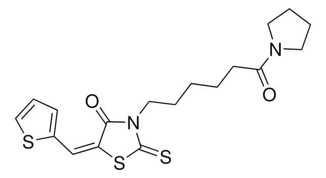 (5E)-3-[6-OXO-6-(1-PYRROLIDINYL)HEXYL]-5-(2-THIENYLMETHYLENE)-2-THIOXO-1,3-THIAZOLIDIN-4-ONE AldrichCPR