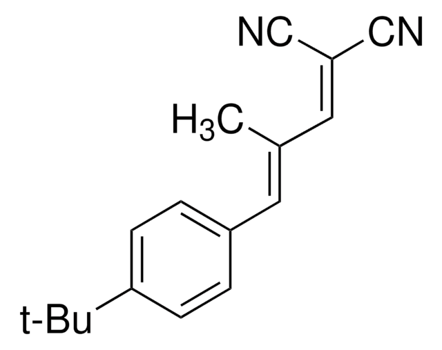 反式-2-[3-(4-叔丁基苯基)-2-甲基-2-亚丙烯基]丙二腈 matrix substance for MALDI-MS, &#8805;99.0% (HPLC)