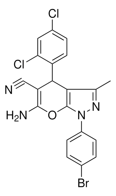 6-AMINO-1-(4-BROMOPHENYL)-4-(2,4-DICHLOROPHENYL)-3-METHYL-1,4-DIHYDROPYRANO[2,3-C]PYRAZOLE-5-CARBONITRILE AldrichCPR