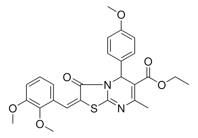 ETHYL (2E)-2-(2,3-DIMETHOXYBENZYLIDENE)-5-(4-METHOXYPHENYL)-7-METHYL-3-OXO-2,3-DIHYDRO-5H-[1,3]THIAZOLO[3,2-A]PYRIMIDINE-6-CARBOXYLATE AldrichCPR