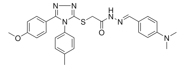 N'-{(E)-[4-(DIMETHYLAMINO)PHENYL]METHYLIDENE}-2-{[5-(4-METHOXYPHENYL)-4-(4-METHYLPHENYL)-4H-1,2,4-TRIAZOL-3-YL]SULFANYL}ACETOHYDRAZIDE AldrichCPR
