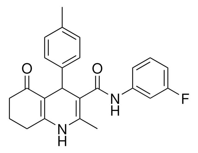 N-(3-FLUOROPHENYL)-2-METHYL-4-(4-METHYLPHENYL)-5-OXO-1,4,5,6,7,8-HEXAHYDRO-3-QUINOLINECARBOXAMIDE AldrichCPR