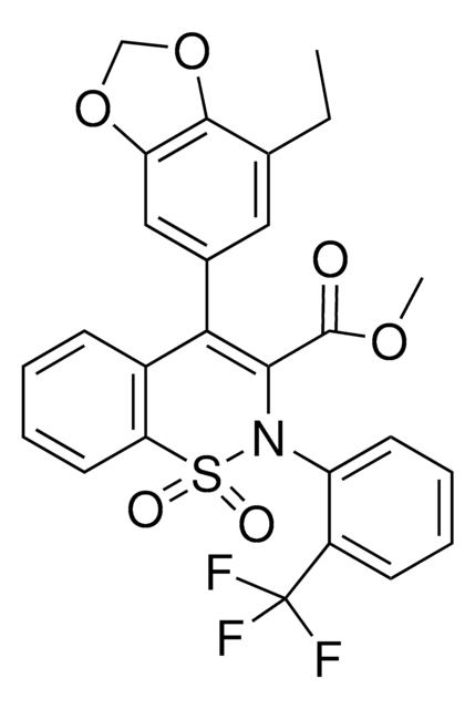 Methyl 4-(7-ethyl-1,3-benzodioxol-5-yl)-2-[2-(trifluoromethyl)phenyl]-2H-1,2-benzothiazine-3-carboxylate 1,1-dioxide AldrichCPR