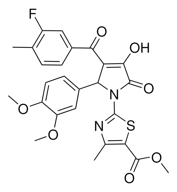 METHYL 2-[2-(3,4-DIMETHOXYPHENYL)-3-(3-FLUORO-4-METHYLBENZOYL)-4-HYDROXY-5-OXO-2,5-DIHYDRO-1H-PYRROL-1-YL]-4-METHYL-1,3-THIAZOLE-5-CARBOXYLATE AldrichCPR