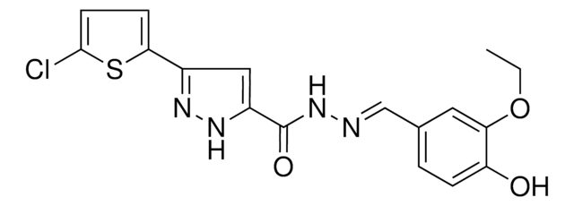 3-(5-CL-2-THIENYL)-N'-(3-ETHOXY-4-HO-BENZYLIDENE)-1H-PYRAZOLE-5-CARBOHYDRAZIDE AldrichCPR
