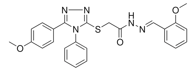 N'-[(E)-(2-METHOXYPHENYL)METHYLIDENE]-2-{[5-(4-METHOXYPHENYL)-4-PHENYL-4H-1,2,4-TRIAZOL-3-YL]SULFANYL}ACETOHYDRAZIDE AldrichCPR