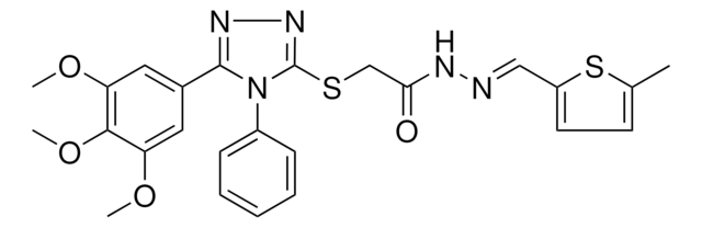 N'-[(E)-(5-METHYL-2-THIENYL)METHYLIDENE]-2-{[4-PHENYL-5-(3,4,5-TRIMETHOXYPHENYL)-4H-1,2,4-TRIAZOL-3-YL]SULFANYL}ACETOHYDRAZIDE AldrichCPR