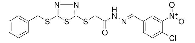 2-{[5-(BENZYLSULFANYL)-1,3,4-THIADIAZOL-2-YL]SULFANYL}-N'-[(E)-(4-CHLORO-3-NITROPHENYL)METHYLIDENE]ACETOHYDRAZIDE AldrichCPR