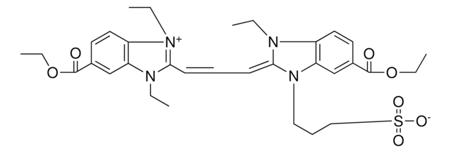3-((2E)-6-(ETHOXYCARBONYL)-2-{3-[5-(ETHOXYCARBONYL)-1,3-DIETHYL-3H-BENZIMIDAZOL-1-IUM-2-YL]-2-PROPENYLIDENE}-3-ETHYL-2,3-DIHYDRO-1H-BENZIMIDAZOL-1-YL)-1-PROPANESULFONATE AldrichCPR