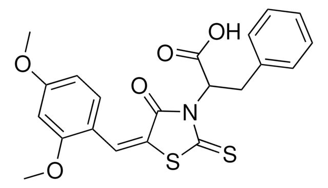 2-[(5E)-5-(2,4-DIMETHOXYBENZYLIDENE)-4-OXO-2-THIOXO-1,3-THIAZOLIDIN-3-YL]-3-PHENYLPROPANOIC ACID AldrichCPR