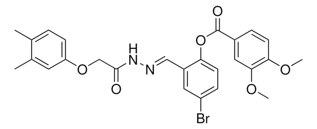 4-BR-2-(2-((3,4-DIMETHYLPHENOXY)AC)CARBOHYDRAZONOYL)PHENYL 3,4-DIMETHOXYBENZOATE AldrichCPR