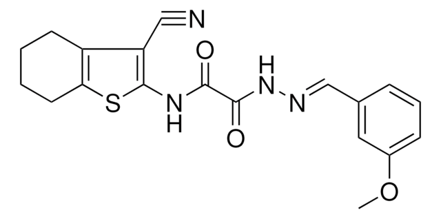 N-(3-CYANO-4,5,6,7-TETRAHYDRO-1-BENZOTHIEN-2-YL)-2-[(2E)-2-(3-METHOXYBENZYLIDENE)HYDRAZINO]-2-OXOACETAMIDE AldrichCPR