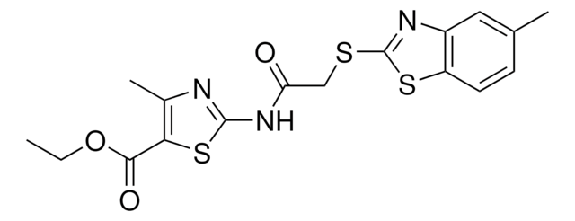 ETHYL 4-METHYL-2-([[(5-METHYL-1,3-BENZOTHIAZOL-2-YL)SULFANYL]ACETYL]AMINO)-1,3-THIAZOLE-5-CARBOXYLATE AldrichCPR