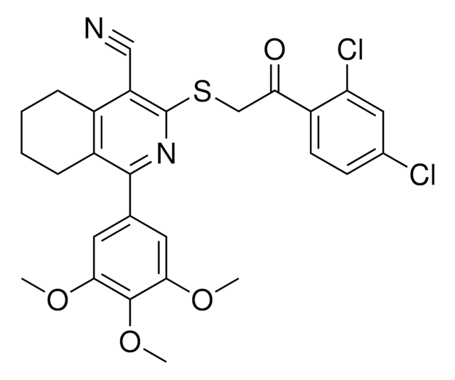 3-{[2-(2,4-DICHLOROPHENYL)-2-OXOETHYL]SULFANYL}-1-(3,4,5-TRIMETHOXYPHENYL)-5,6,7,8-TETRAHYDRO-4-ISOQUINOLINECARBONITRILE AldrichCPR