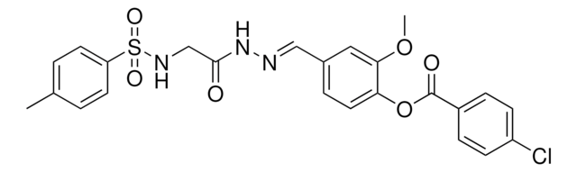 2-MEO-4-(2-((((4-ME-PH)SULFONYL)AMINO)AC)CARBOHYDRAZONOYL)PH 4-CHLOROBENZOATE AldrichCPR