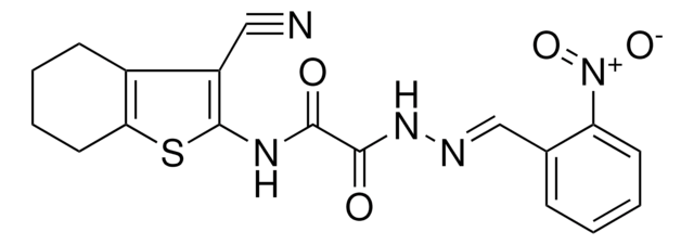 N-(3-CYANO-4,5,6,7-TETRAHYDRO-1-BENZOTHIEN-2-YL)-2-[(2E)-2-(2-NITROBENZYLIDENE)HYDRAZINO]-2-OXOACETAMIDE AldrichCPR