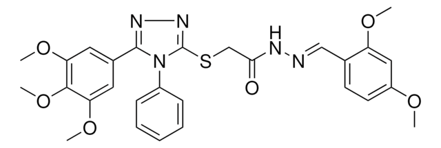 N'-[(E)-(2,4-DIMETHOXYPHENYL)METHYLIDENE]-2-{[4-PHENYL-5-(3,4,5-TRIMETHOXYPHENYL)-4H-1,2,4-TRIAZOL-3-YL]SULFANYL}ACETOHYDRAZIDE AldrichCPR