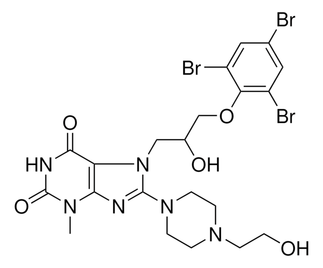 8-[4-(2-HYDROXYETHYL)-1-PIPERAZINYL]-7-[2-HYDROXY-3-(2,4,6-TRIBROMOPHENOXY)PROPYL]-3-METHYL-3,7-DIHYDRO-1H-PURINE-2,6-DIONE AldrichCPR