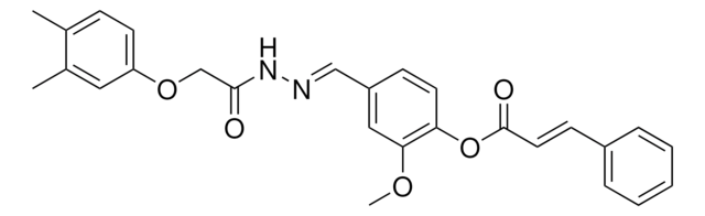 4-(2-((3,4-DIMETHYLPHENOXY)AC)CARBOHYDRAZONOYL)-2-METHOXYPHENYL 3-PHENYLACRYLATE AldrichCPR