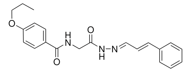 N-(2-OXO-2-(2-(3-PHENYL-2-PROPENYLIDENE)HYDRAZINO)ETHYL)-4-PROPOXYBENZAMIDE AldrichCPR