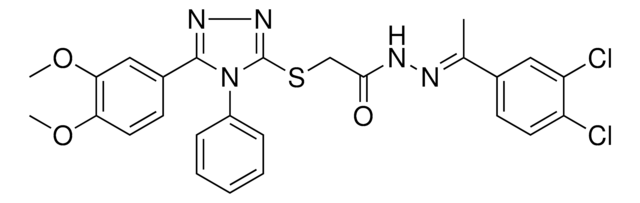 N'-[(E)-1-(3,4-DICHLOROPHENYL)ETHYLIDENE]-2-{[5-(3,4-DIMETHOXYPHENYL)-4-PHENYL-4H-1,2,4-TRIAZOL-3-YL]SULFANYL}ACETOHYDRAZIDE AldrichCPR