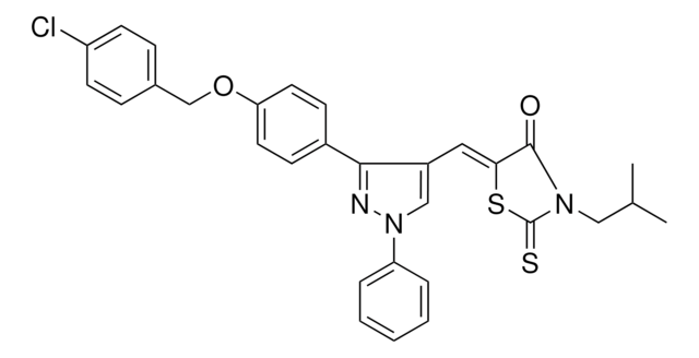 (5Z)-5-[(3-{4-[(4-CHLOROBENZYL)OXY]PHENYL}-1-PHENYL-1H-PYRAZOL-4-YL)METHYLENE]-3-ISOBUTYL-2-THIOXO-1,3-THIAZOLIDIN-4-ONE AldrichCPR