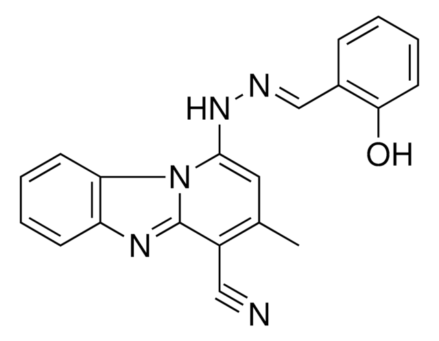 1-[(2E)-2-(2-HYDROXYBENZYLIDENE)HYDRAZINO]-3-METHYLPYRIDO[1,2-A]BENZIMIDAZOLE-4-CARBONITRILE AldrichCPR