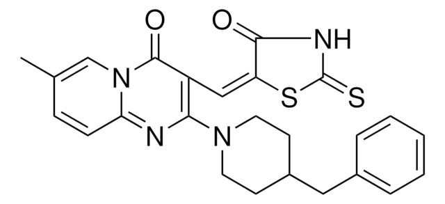 2-(4-BENZYL-1-PIPERIDINYL)-7-METHYL-3-[(E)-(4-OXO-2-THIOXO-1,3-THIAZOLIDIN-5-YLIDENE)METHYL]-4H-PYRIDO[1,2-A]PYRIMIDIN-4-ONE AldrichCPR