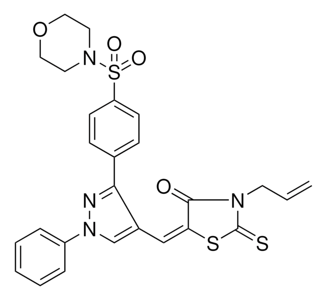 (5E)-3-ALLYL-5-({3-[4-(4-MORPHOLINYLSULFONYL)PHENYL]-1-PHENYL-1H-PYRAZOL-4-YL}METHYLENE)-2-THIOXO-1,3-THIAZOLIDIN-4-ONE AldrichCPR