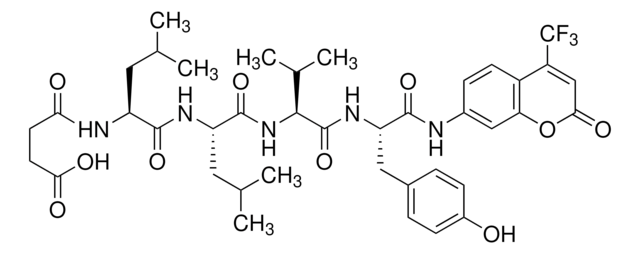 N-Succinyl-Leu-Leu-Val-Tyr-7-amido-4-trifluoromethylcoumarin &#8805;98% (HPLC), solid