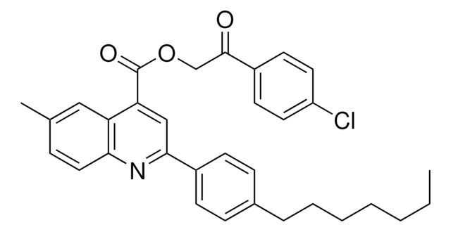2-(4-CHLOROPHENYL)-2-OXOETHYL 2-(4-HEPTYLPHENYL)-6-METHYL-4-QUINOLINECARBOXYLATE AldrichCPR