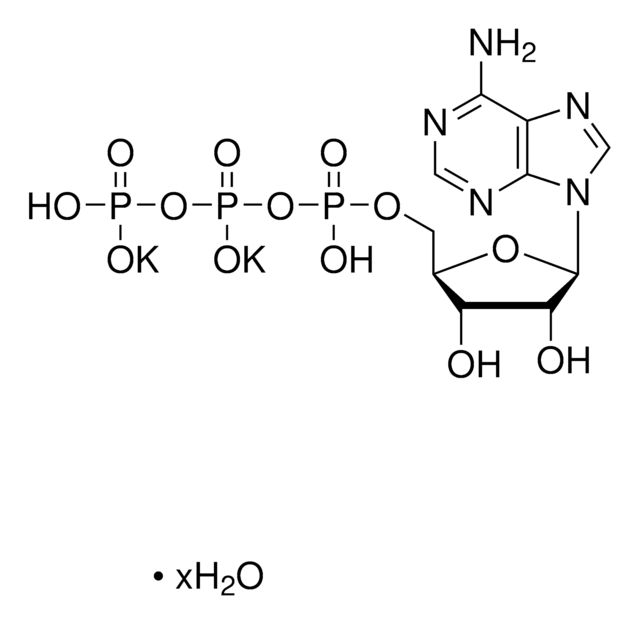 Adenosine 5&#8242;-triphosphate dipotassium salt hydrate from microbial, &#8805;92% (HPLC)