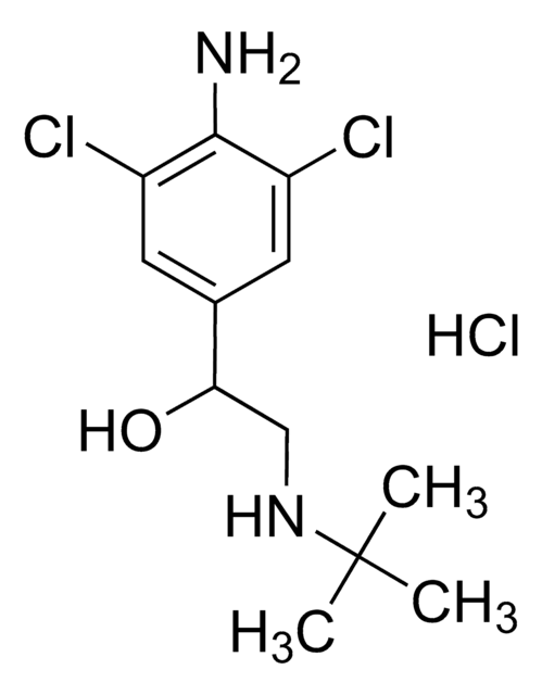 克仑特罗 盐酸盐 溶液 1.0&#160;mg/mL in methanol (as free base), ampule of 1&#160;mL, certified reference material, Cerilliant&#174;