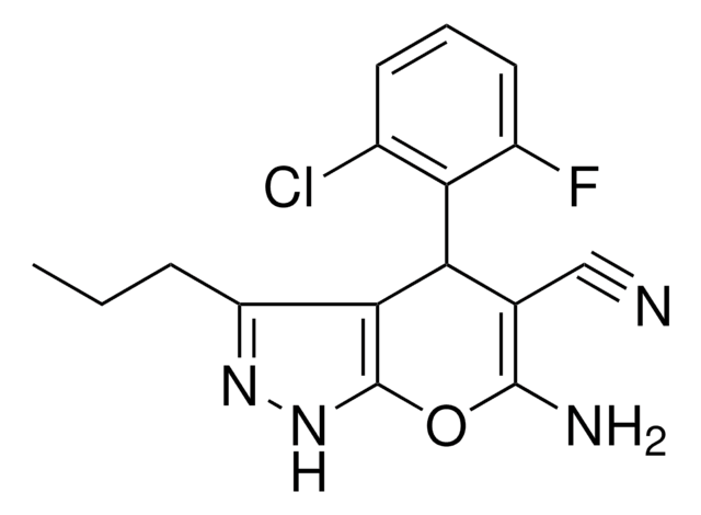 6-AMINO-4-(2-CL-6-F-PH)-3-PR-1,4-DIHYDROPYRANO(2,3-C)PYRAZOLE-5-CARBONITRILE AldrichCPR