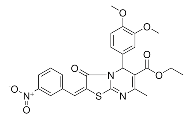 ETHYL (2E)-5-(3,4-DIMETHOXYPHENYL)-7-METHYL-2-(3-NITROBENZYLIDENE)-3-OXO-2,3-DIHYDRO-5H-[1,3]THIAZOLO[3,2-A]PYRIMIDINE-6-CARBOXYLATE AldrichCPR
