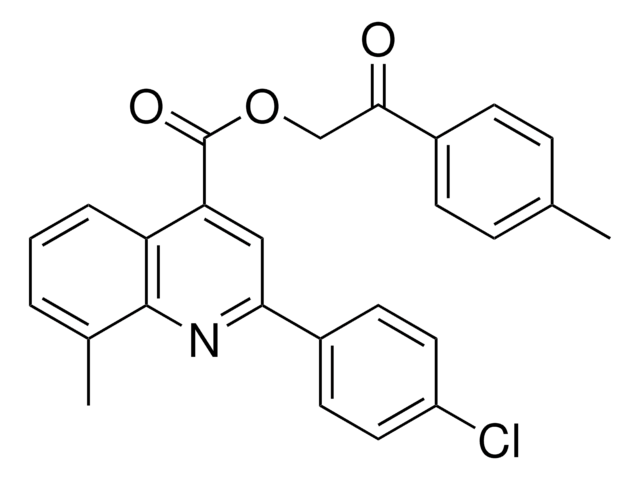 2-(4-METHYLPHENYL)-2-OXOETHYL 2-(4-CHLOROPHENYL)-8-METHYL-4-QUINOLINECARBOXYLATE AldrichCPR