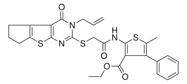 ETHYL 2-({[(3-ALLYL-4-OXO-3,5,6,7-TETRAHYDRO-4H-CYCLOPENTA[4,5]THIENO[2,3-D]PYRIMIDIN-2-YL)SULFANYL]ACETYL}AMINO)-5-METHYL-4-PHENYL-3-THIOPHENECARBOXYLATE AldrichCPR