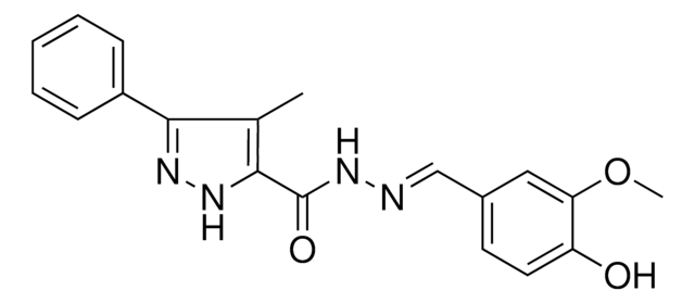 4-ME-5-PH-2H-PYRAZOLE-3-CARBOXYLIC ACID (4-HO-3-METHOXY-BENZYLIDENE)-HYDRAZIDE AldrichCPR