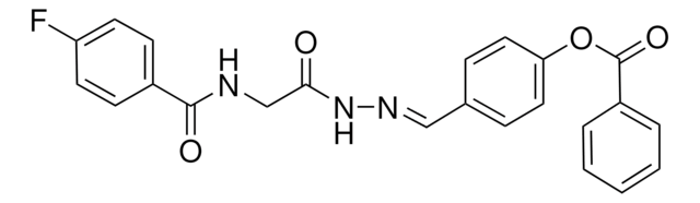 4-(2-(((4-FLUOROBENZOYL)AMINO)ACETYL)CARBOHYDRAZONOYL)PHENYL BENZOATE AldrichCPR