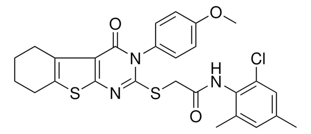 N-(2-CHLORO-4,6-DIMETHYLPHENYL)-2-{[3-(4-METHOXYPHENYL)-4-OXO-3,4,5,6,7,8-HEXAHYDRO[1]BENZOTHIENO[2,3-D]PYRIMIDIN-2-YL]SULFANYL}ACETAMIDE AldrichCPR