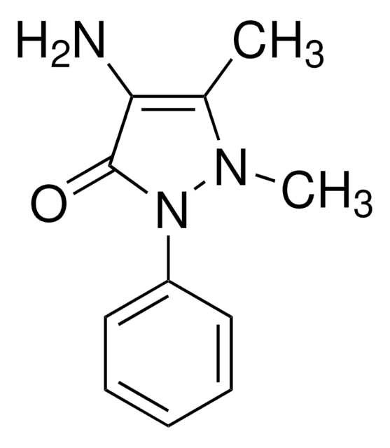 4-Aminoantipyrine for spectrophotometric det. of H2O2 and phenols, &#8805;98.0%