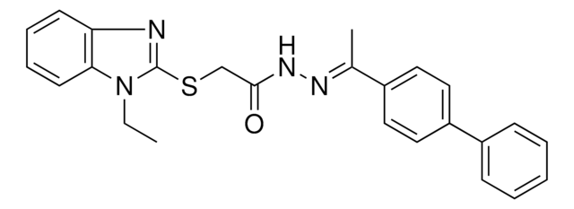 N'-[(E)-1-[1,1'-BIPHENYL]-4-YLETHYLIDENE]-2-[(1-ETHYL-1H-BENZIMIDAZOL-2-YL)SULFANYL]ACETOHYDRAZIDE AldrichCPR