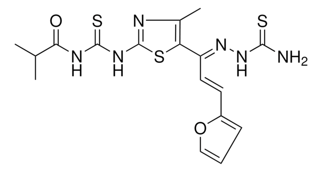 N-{5-[(1E,2E)-N-(AMINOCARBOTHIOYL)-3-(2-FURYL)-2-PROPENEHYDRAZONOYL]-4-METHYL-1,3-THIAZOL-2-YL}-N'-ISOBUTYRYLTHIOUREA AldrichCPR